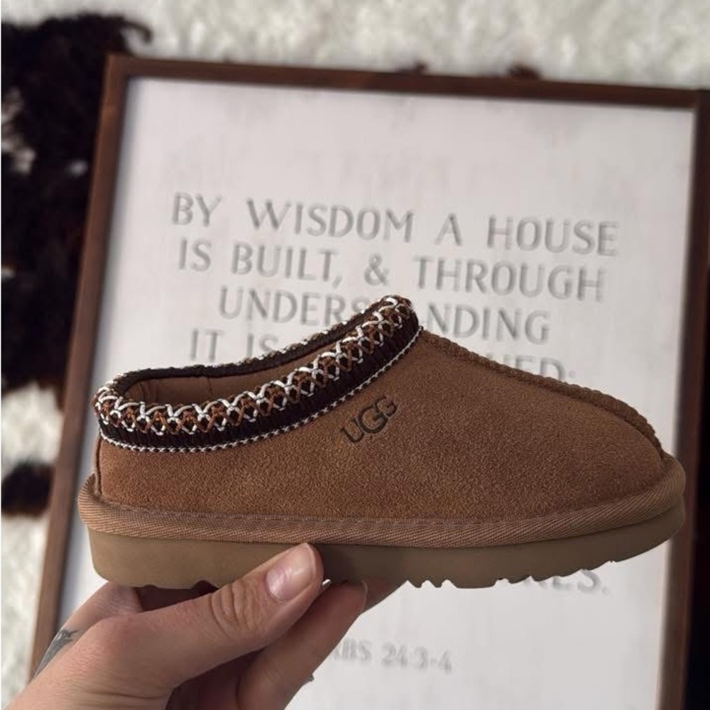 Toddler UGG Chestnut Brown Suede Cozy Slip-On